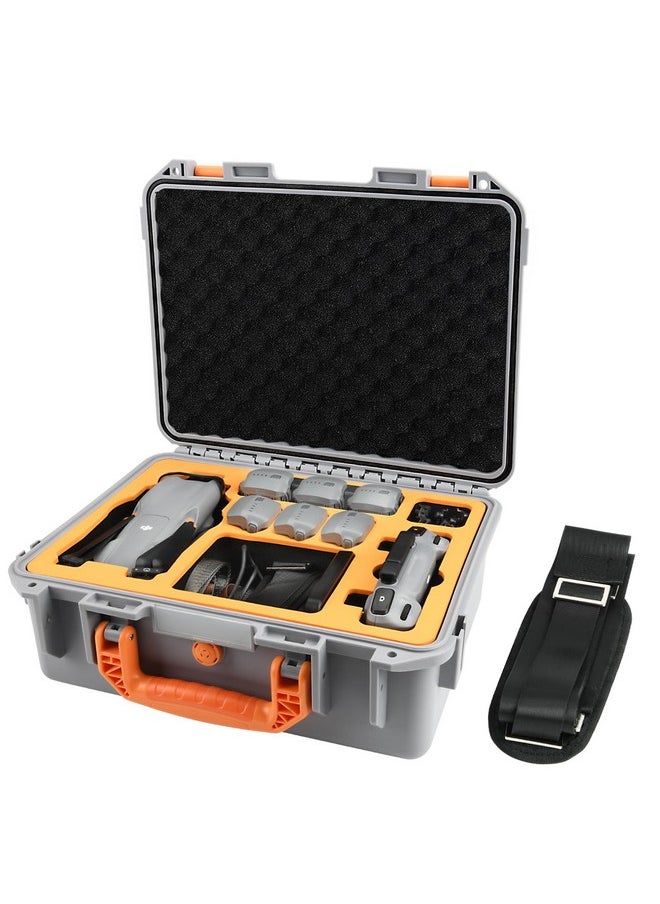 Hard Case For Dji Air 3, Waterproof Pressure Resistant Carrying Case For Dji Air 3 Accessories - Fits Latest Dji Rc 2/Rc-N2 (Grey)