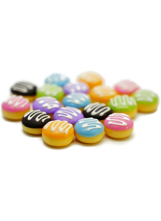 18 Psc Color Cream Donut Dollhouse Miniatures Food Kitchen