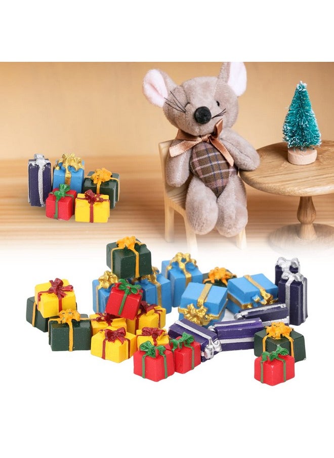 Doll House Boxes, Educational Fine Workmanship 25Pcs Mini Christmas Ornaments For 1:12 Dollhouse
