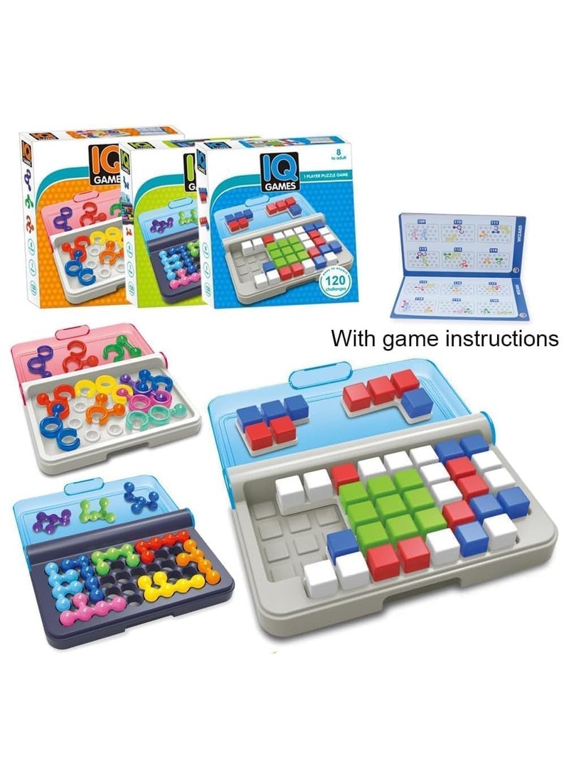 Educational smart game New challenges Smart Game Focus 3D Puzzle Logical Thinking Toy Table Board Game Smart Game Montessori Toys Kids Gifts Brain teaser iq game toy with portable box