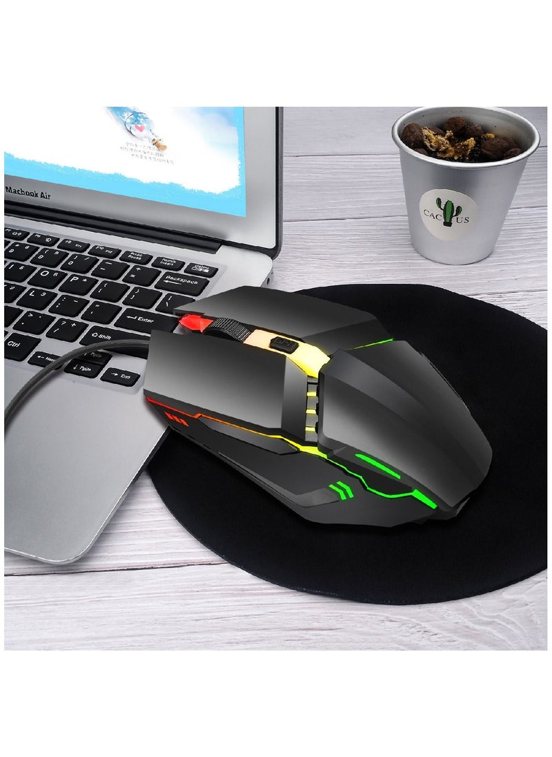 S200 Wired Gaming Mouse 1600Dpi Adjustable 4-Key Colorful