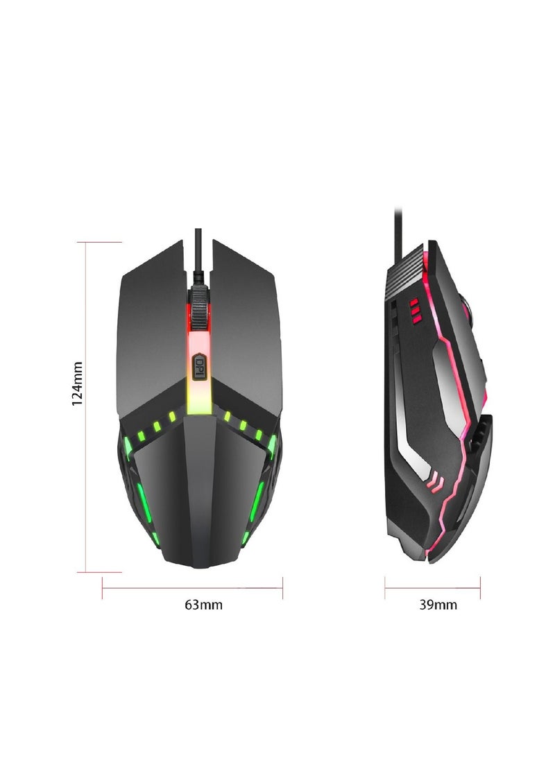 S200 Wired Gaming Mouse 1600Dpi Adjustable 4-Key Colorful