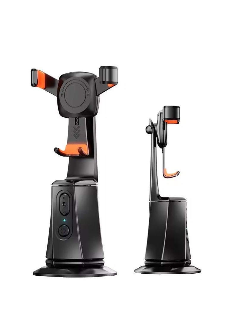 AI Gravity Tracking Gimbal Smartphone Holder with 360° Auto Rotation, Face Tracking, Gesture Control, Remote, and 1/4 Nut Interface for Vlog, TikTok, and Live Video Recording - No App Needed, Tripod Stand