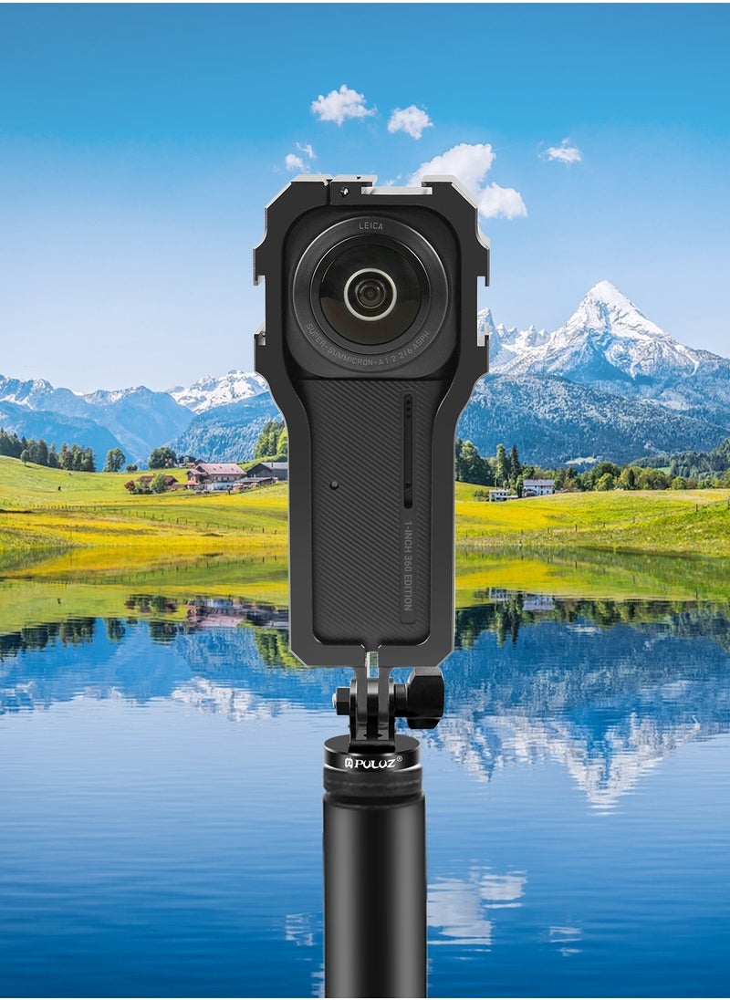PULUZ Protective Cage Rig Housing Frame with Cold Shoe for Insta360 ONE RS 1-Inch 360 Edition
