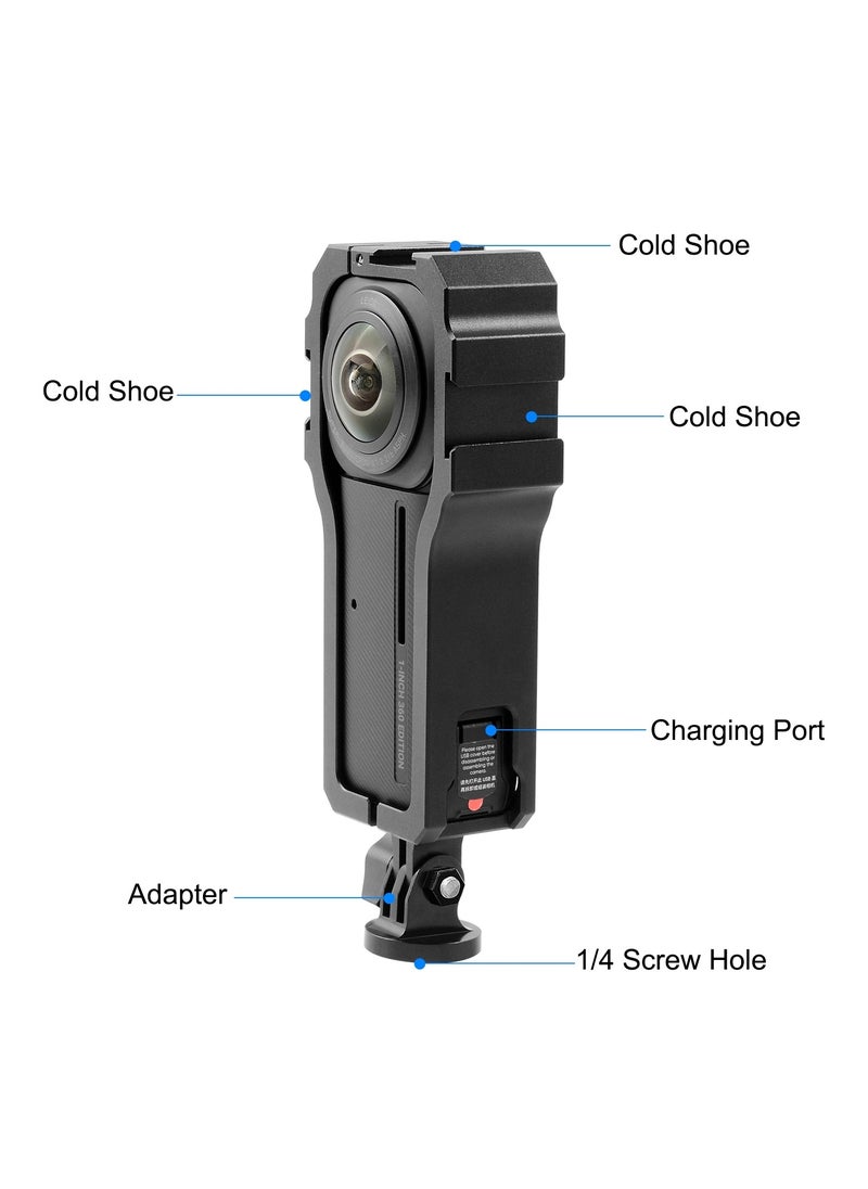PULUZ Protective Cage Rig Housing Frame with Cold Shoe for Insta360 ONE RS 1-Inch 360 Edition