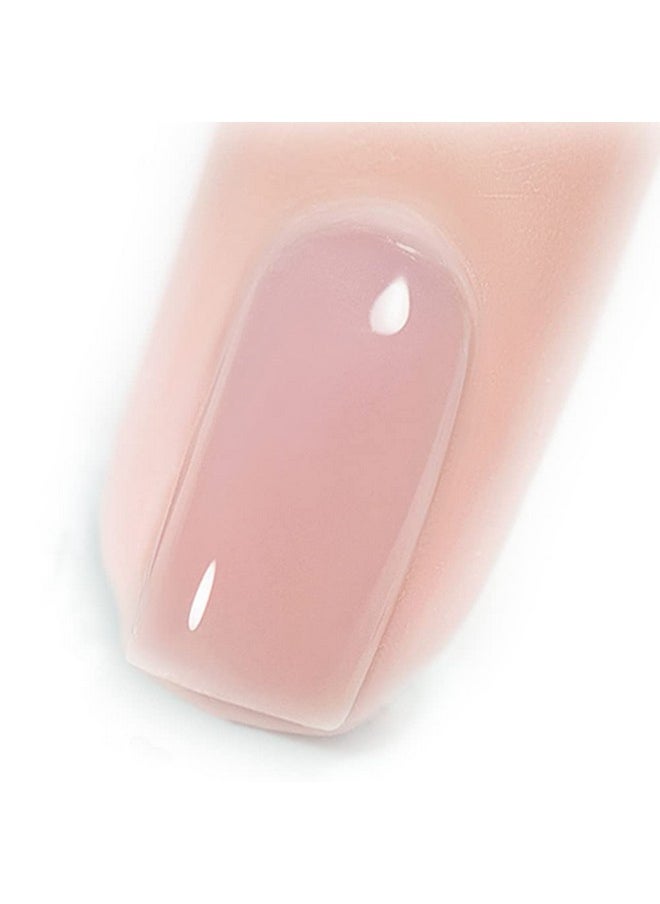 Vishine Jelly Gel Nail Polish in Nude Pink Color, 15ML Translucent Soak Off UV LED Bright and Milky Home DIY Manicure Salon Varnish #01.