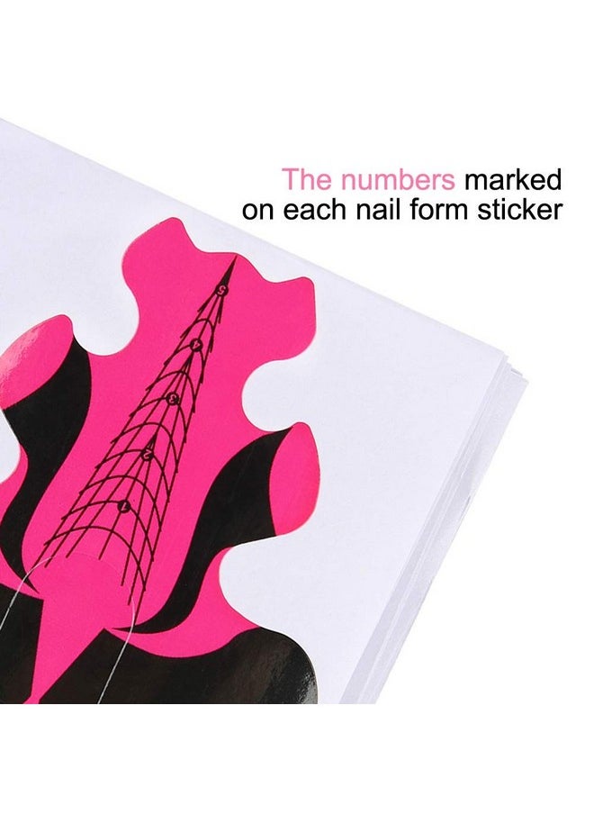 Rotekt 100pcs Nail Forms for Nail Extension UV Paper Tray Nail Art Accessories