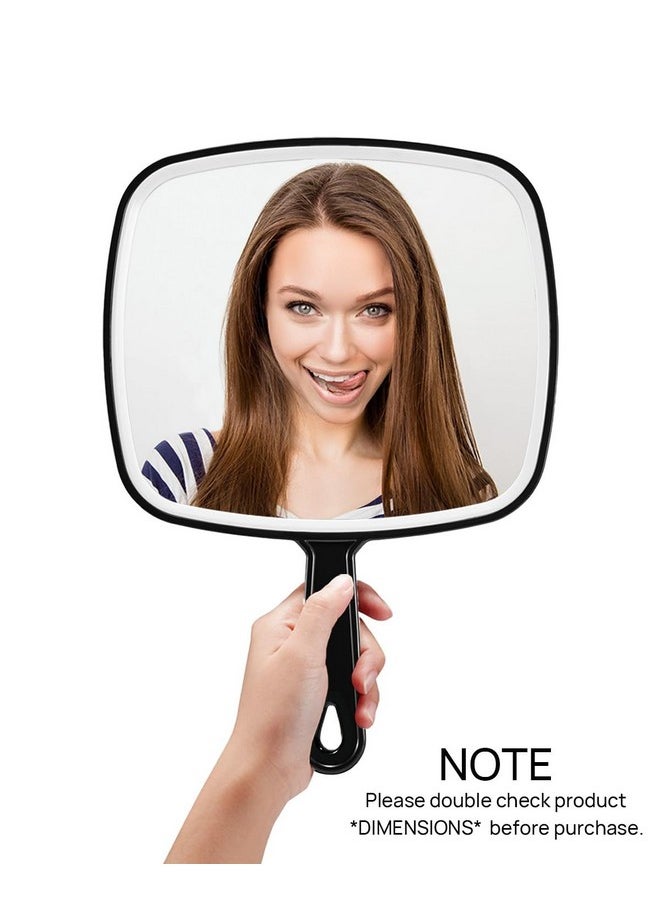 Hand Mirror, Extra Large Black Handheld Mirror With Handle, 12.4