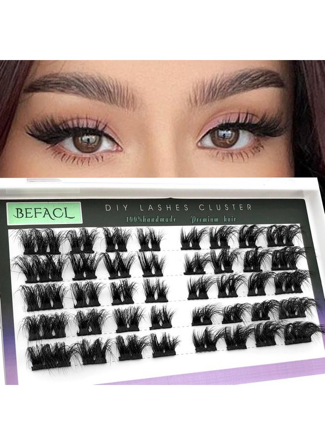 R Eyelash Extensions 3D Flat Diy Lash Clusters D Curly 9-18Mm Mix Individual Wispy Mink Lashes Cluster False Eyelashes For Self Application Diy At Home, By Befacl