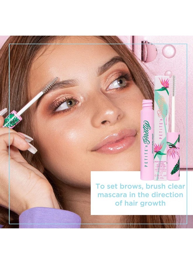 Featherlight Clear Mascara And Brow Gel - Makeup For Kids, Tweens And Teens - Dual Purpose Clear Finish For Brows And Lashes - Non-Toxic & Made In The Usa
