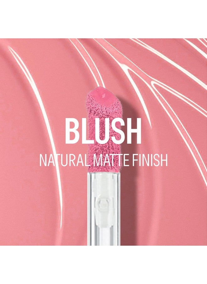 2 Colors Liquid Blush And Highlighter, Natural Matte Face Blush High Glossy Liquid Illuminator, Silky Lightweight Blendable, Cool Pink & Champagne