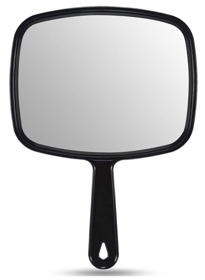 Hand Mirror, All Black Handheld Mirror With Handle, 6.6