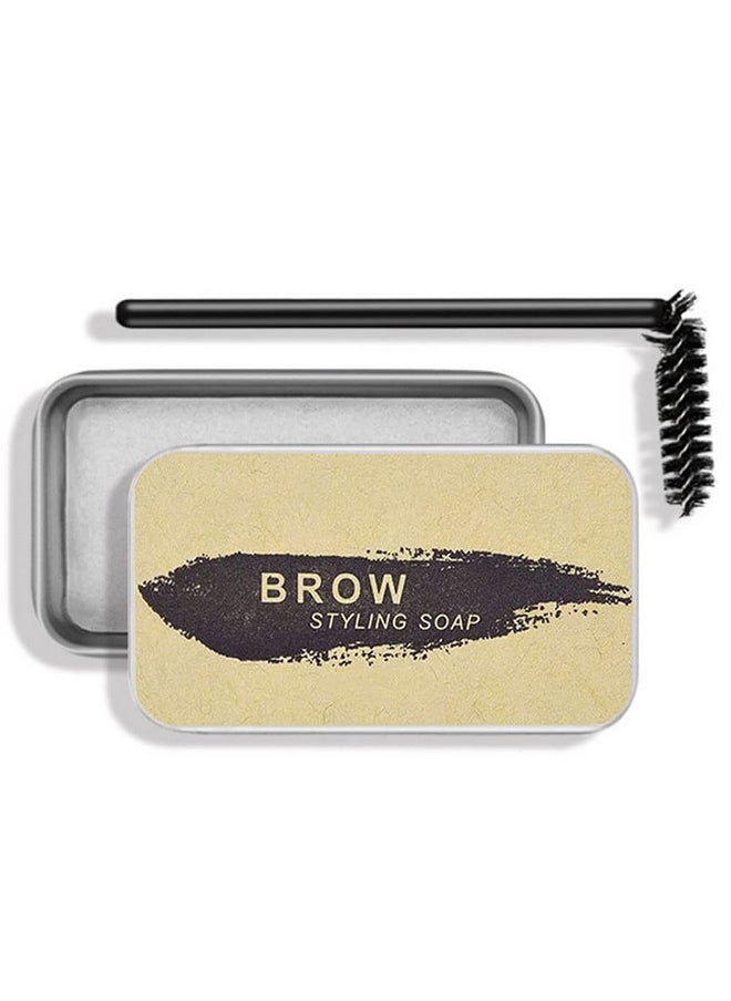 Eyebrow Soap Kit, 4D Brows Gel Long Lasting Eyebrow Setting Gel Waterproof Eyebrow Makeup Balm Pomade Cosmetics (0.7 Ounce (Pack of 1))