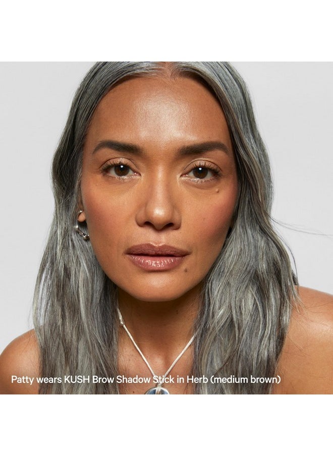 Kush Brow Shadow Stick, Herb (Medium Brown) - Buildable, Cream-To-Powder Formula - Soft, Flexible Hold - Up To 12-Hour Wear - Vegan, Cruelty Free