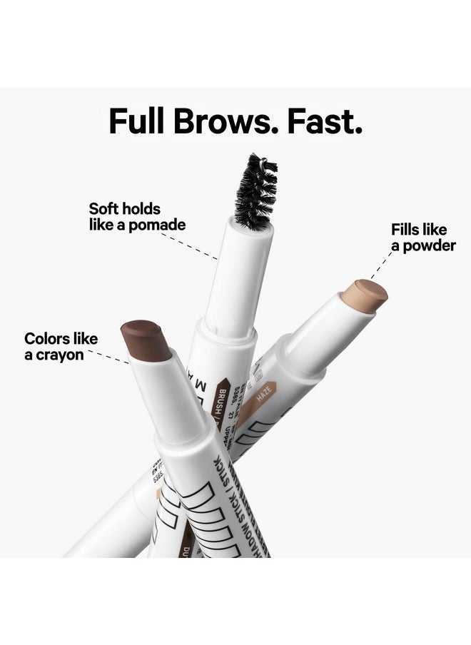 Kush Brow Shadow Stick, Herb (Medium Brown) - Buildable, Cream-To-Powder Formula - Soft, Flexible Hold - Up To 12-Hour Wear - Vegan, Cruelty Free