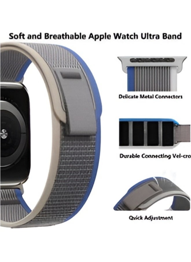 3 Pack for Apple Watch Trail Band 49mm 45mm 44mm 42mm Nylon Woven Sport Strap for iWatch Series Ultra/8/7/SE/6/5/4/3/2/1