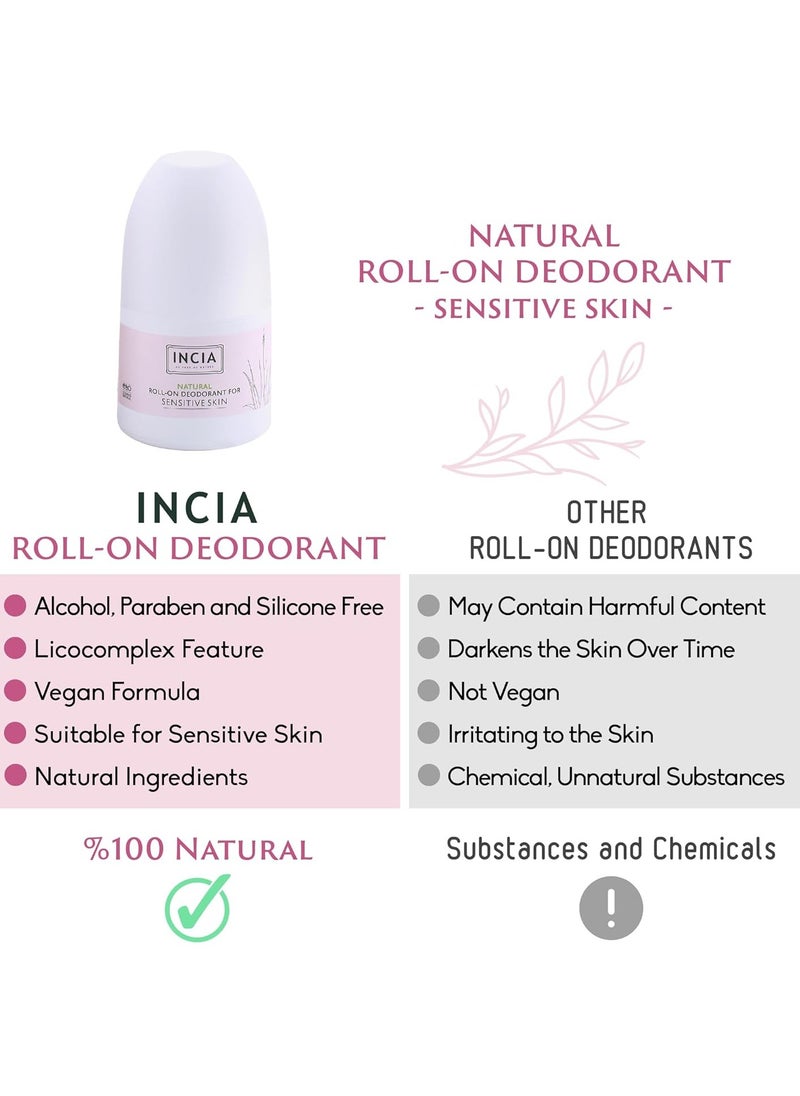 Natural Roll-On Deodorant for Sensitive Skin 50ml