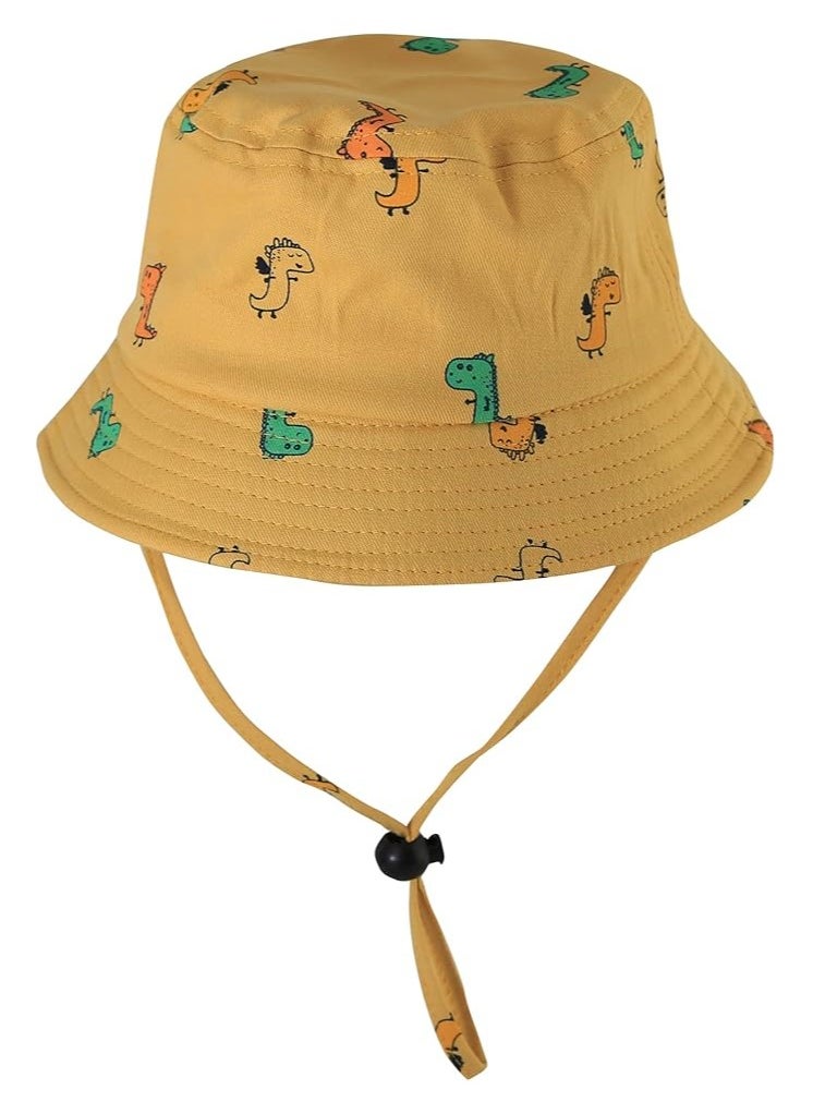 TGC Kids Summer Cotton Bucket Hat No Deformation Sun Protection for All Season Beach Vacation Getaway Headwear (2-6 Years)