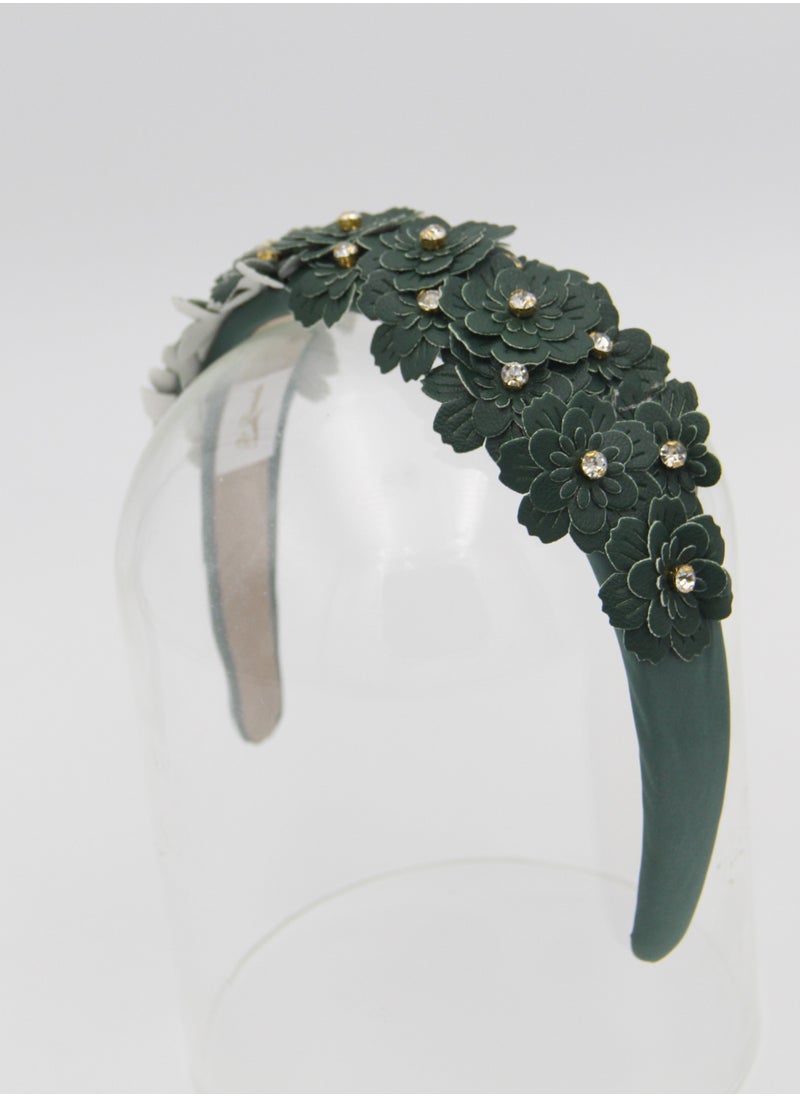 Headband Camomile For Women's and  Girls Dark Green