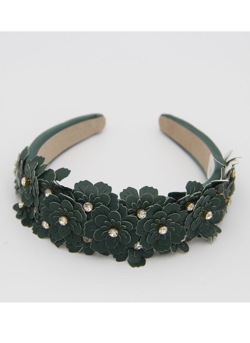 Headband Camomile For Women's and  Girls Dark Green