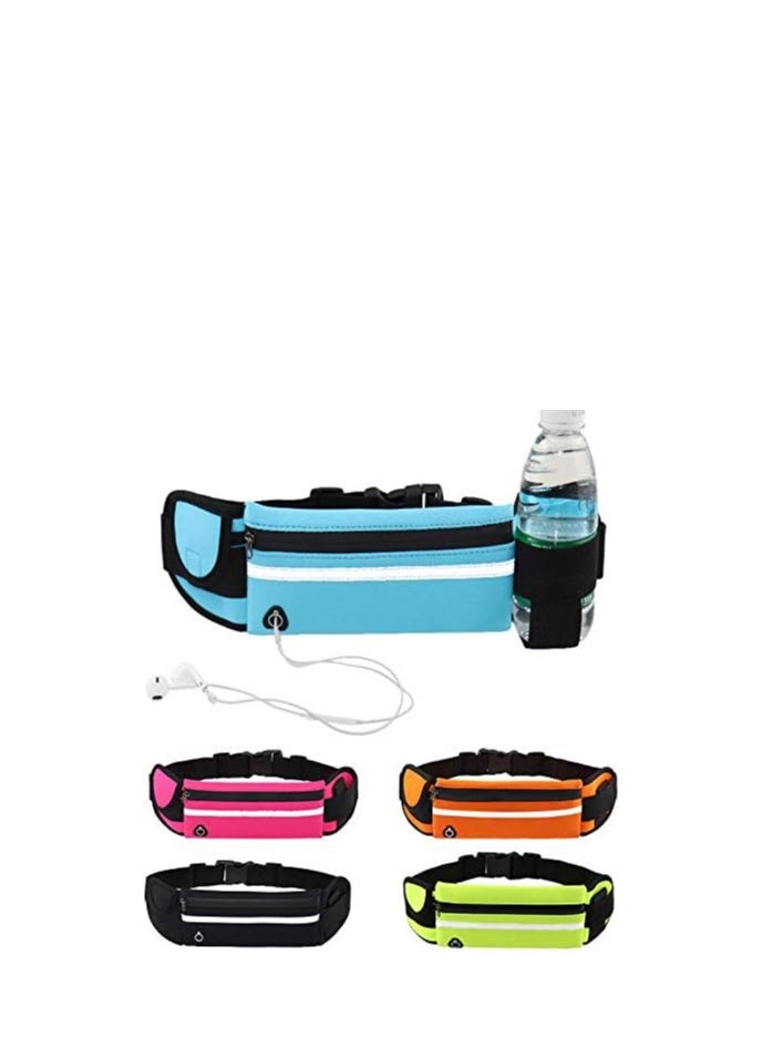 Waterproof Running Belt, Sports Waist Bag with Multiple Storage Compartments 6 Inch Phone Holder Durable Non Slip Design for Outdoor Exercise Gym Diving Swimming and Fitness (Green)