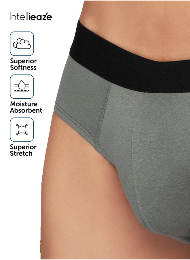 Pack of 3 Aero Anti-bacterial Odour-free cotton Solid Men Brief