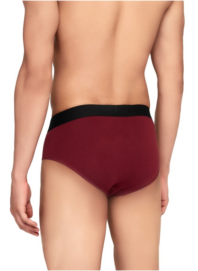 Pack of 3 Aero Anti-bacterial Odour-free cotton Solid Men Brief