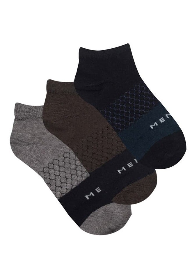 Mendeez Textured Ankle Socks Pack of 3