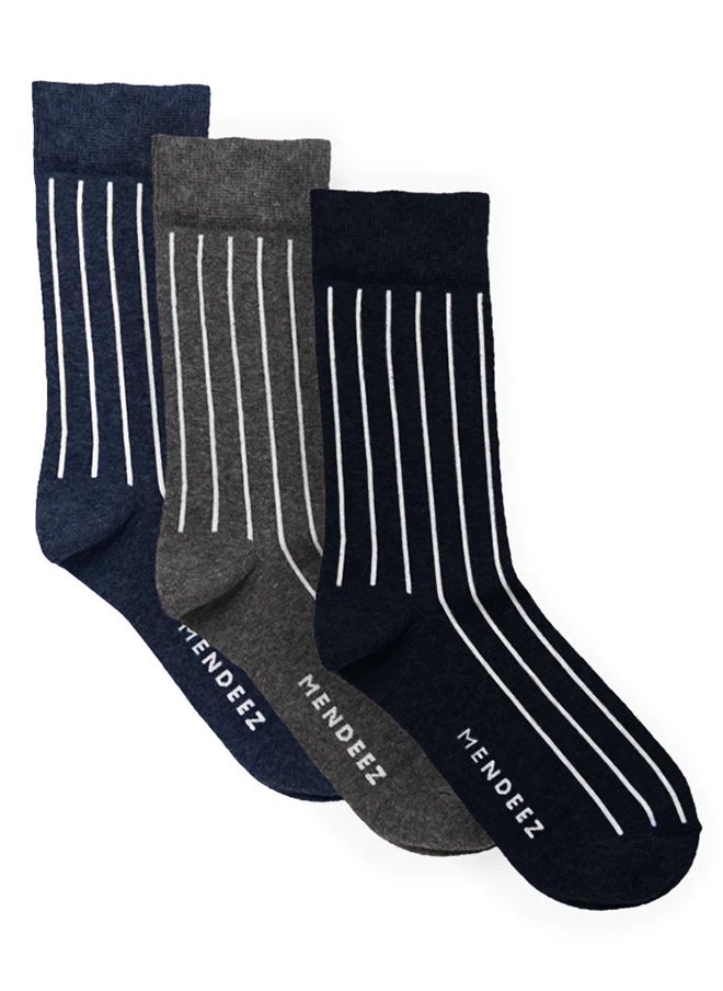 Mendeez Mens Pack of 3 Crew Socks