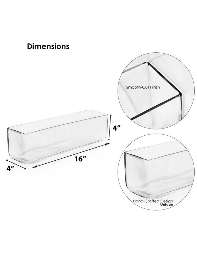 Glass Rectangle Vase (H:4