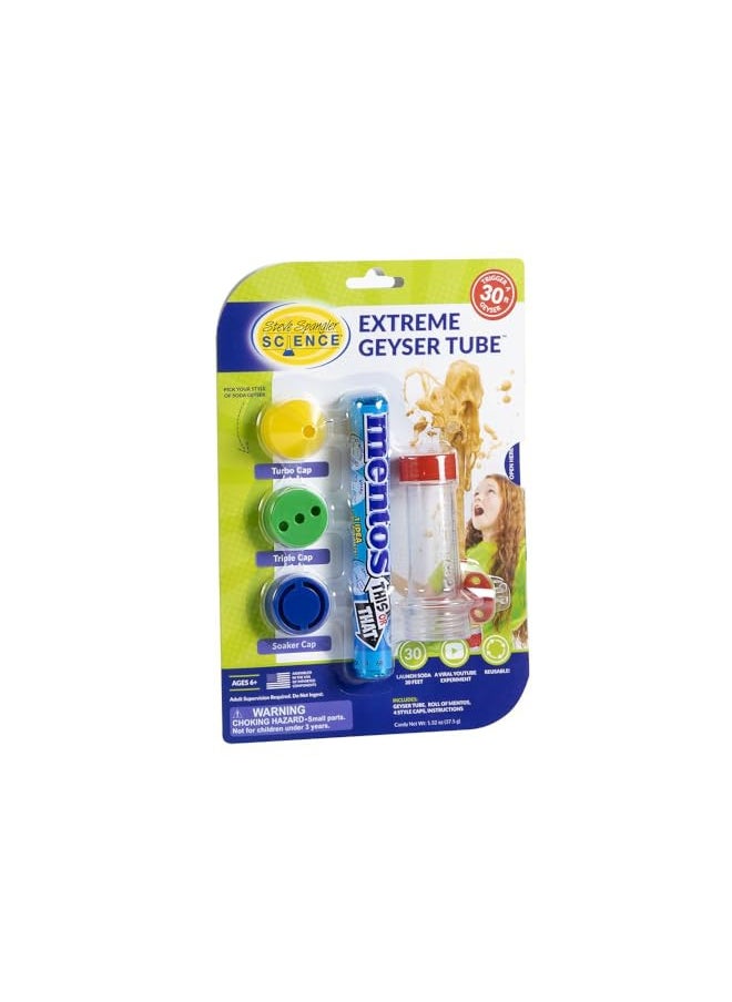 Steve Spangler Science Extreme Geyser Tube - Science Kit for Kids - Mentos & Soda Lab Experiment - Includes Tube, Candy, & Unique Spray Caps - Chemistry Magic - Classroom STEM Project