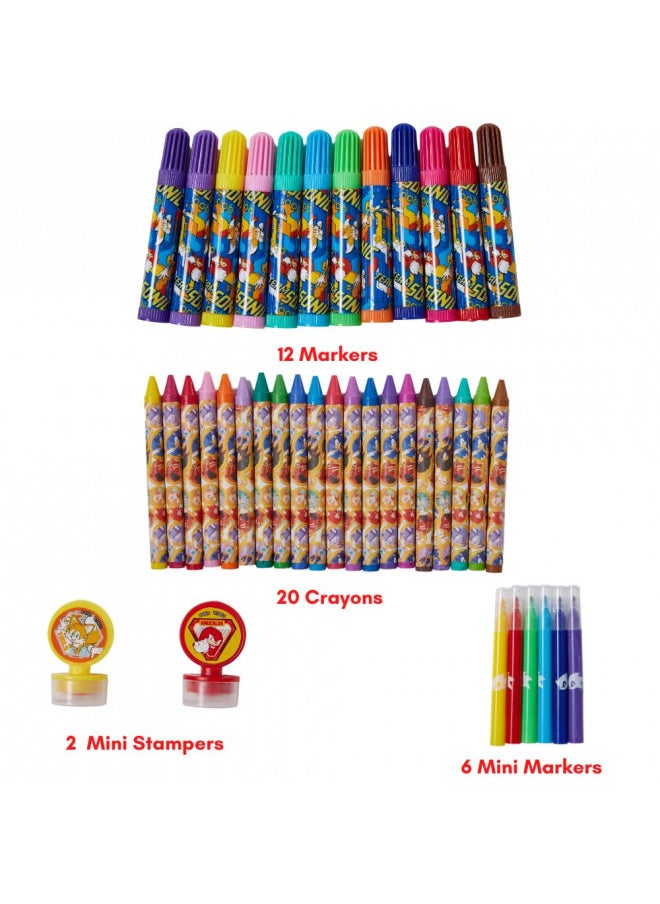 Innovative Designs Sonic The Hedgehog Coloring Art Set for Kids with Stickers and Stampers, 150+ Pieces