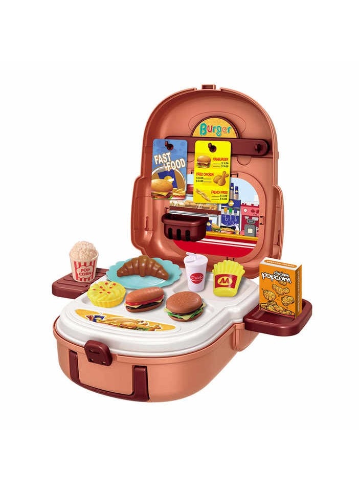 Kids Backpack With Toy Set Burger