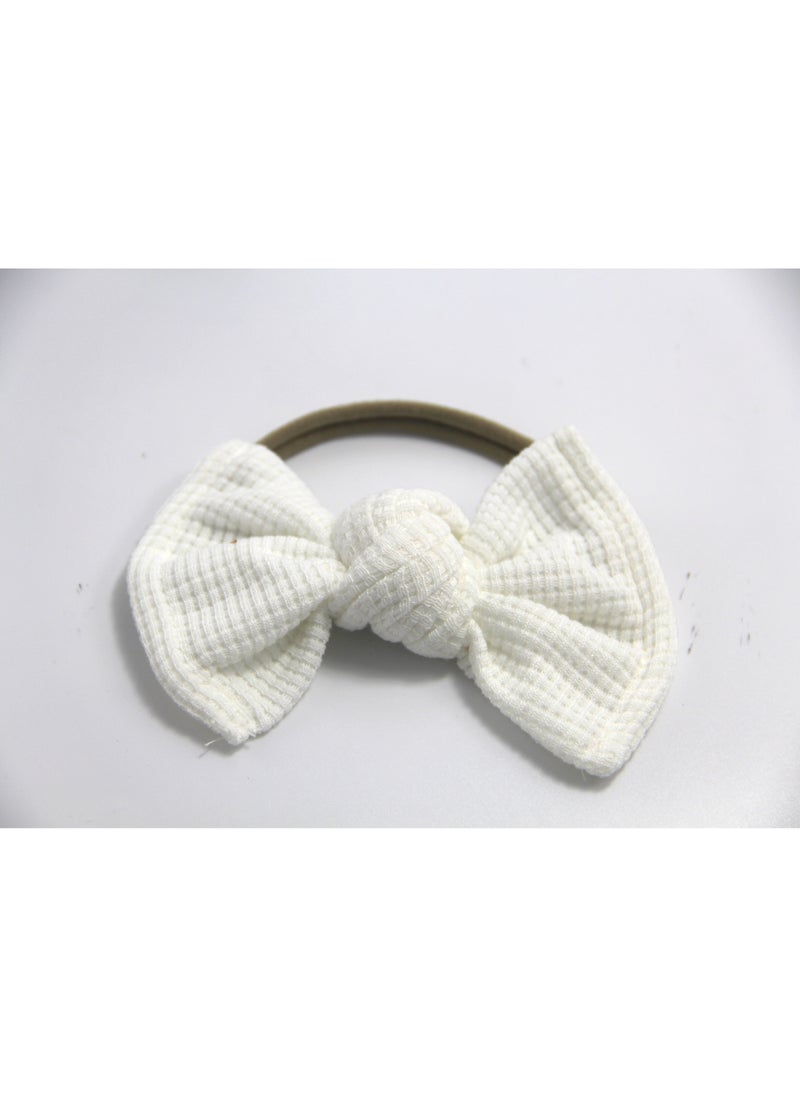 Romina Glasses and Bow Barrette Ponytail Set For Babies and Girls - White