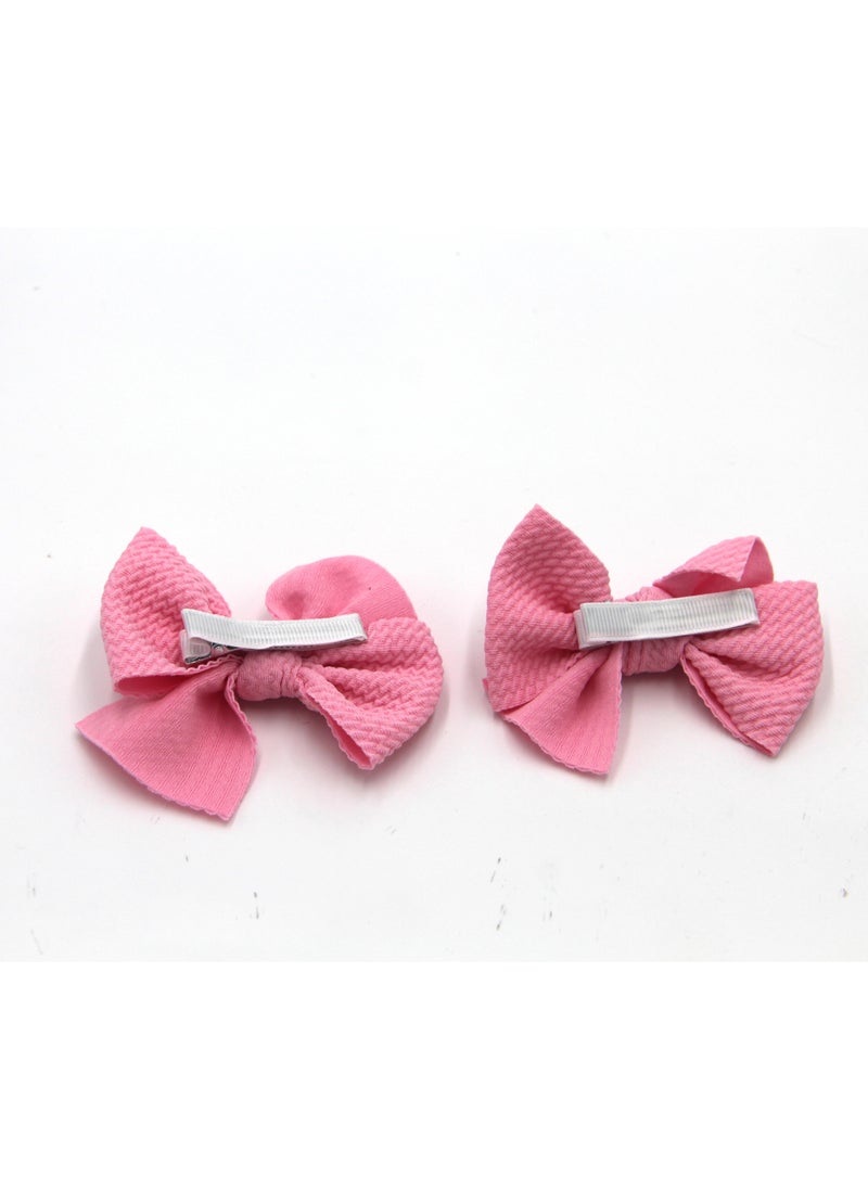 Dana Glasses and Bow Barrette Clip Set For Babies and Girls - Pink