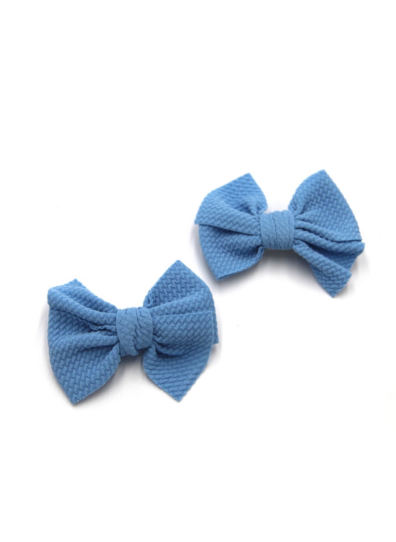 Dana Glasses and Bow Barrette Clip Set For Babies and Girls - Blue