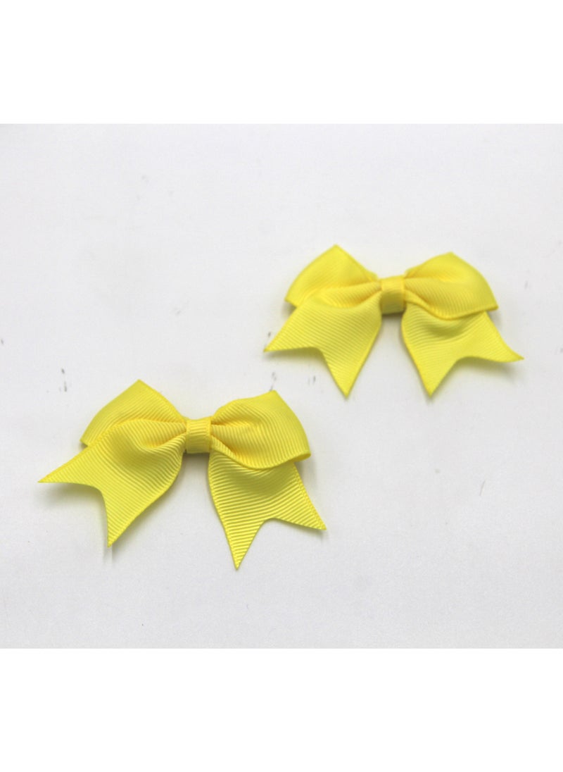 Yasmin Heart Shaped Glasses and Bow Barrette Clip Set For Babies and Girls - Yellow