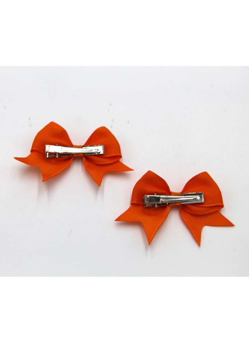 Yasmin Heart Shaped Glasses and Bow Barrette Clip Set For Babies and Girls - Orange