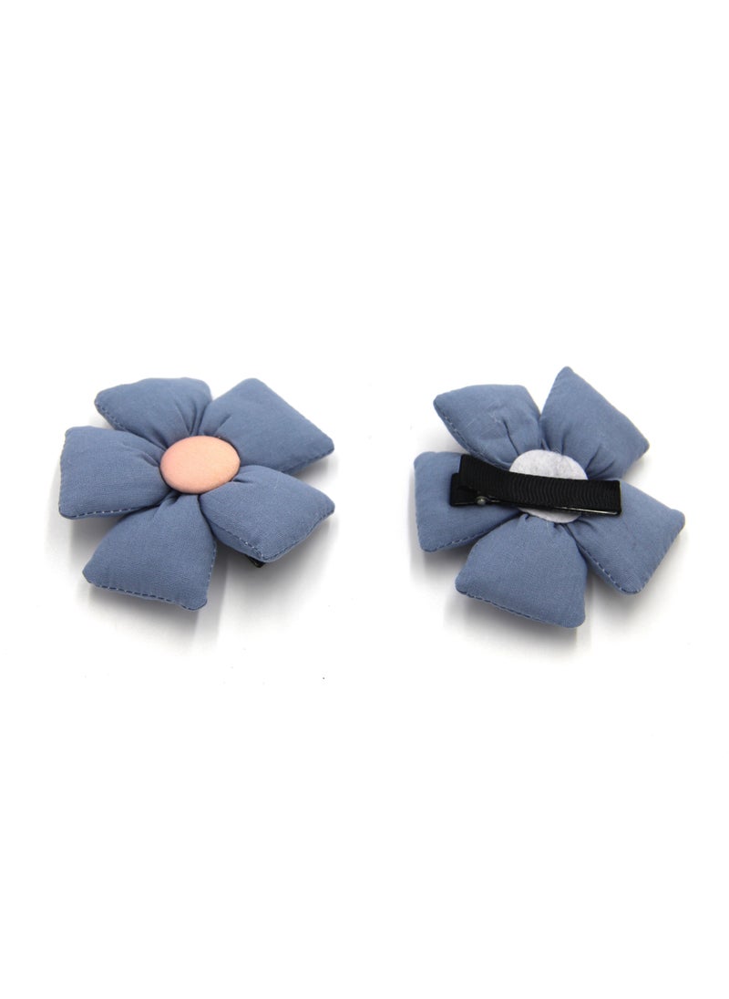 Aida Glasses and Flower Shaped Clip Set For Babies and Girls - Cool Blue