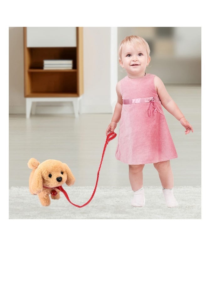 Plush Interactive Toy, Electronic Pet, Plush Golden Retriever Toy Puppy Electronic Interactive Pet Dog, Can Walking, Barking, Tail Wagging, Stretching, Companion Animal for Kids (Golden Labrador)