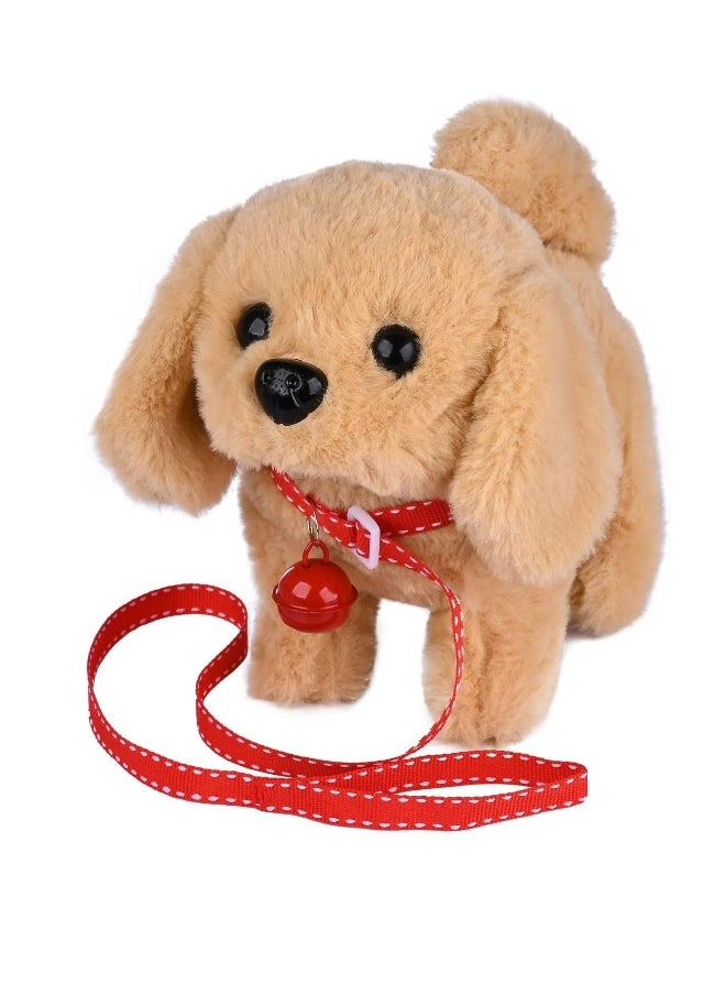 Plush Interactive Toy, Electronic Pet, Plush Golden Retriever Toy Puppy Electronic Interactive Pet Dog, Can Walking, Barking, Tail Wagging, Stretching, Companion Animal for Kids (Golden Labrador)