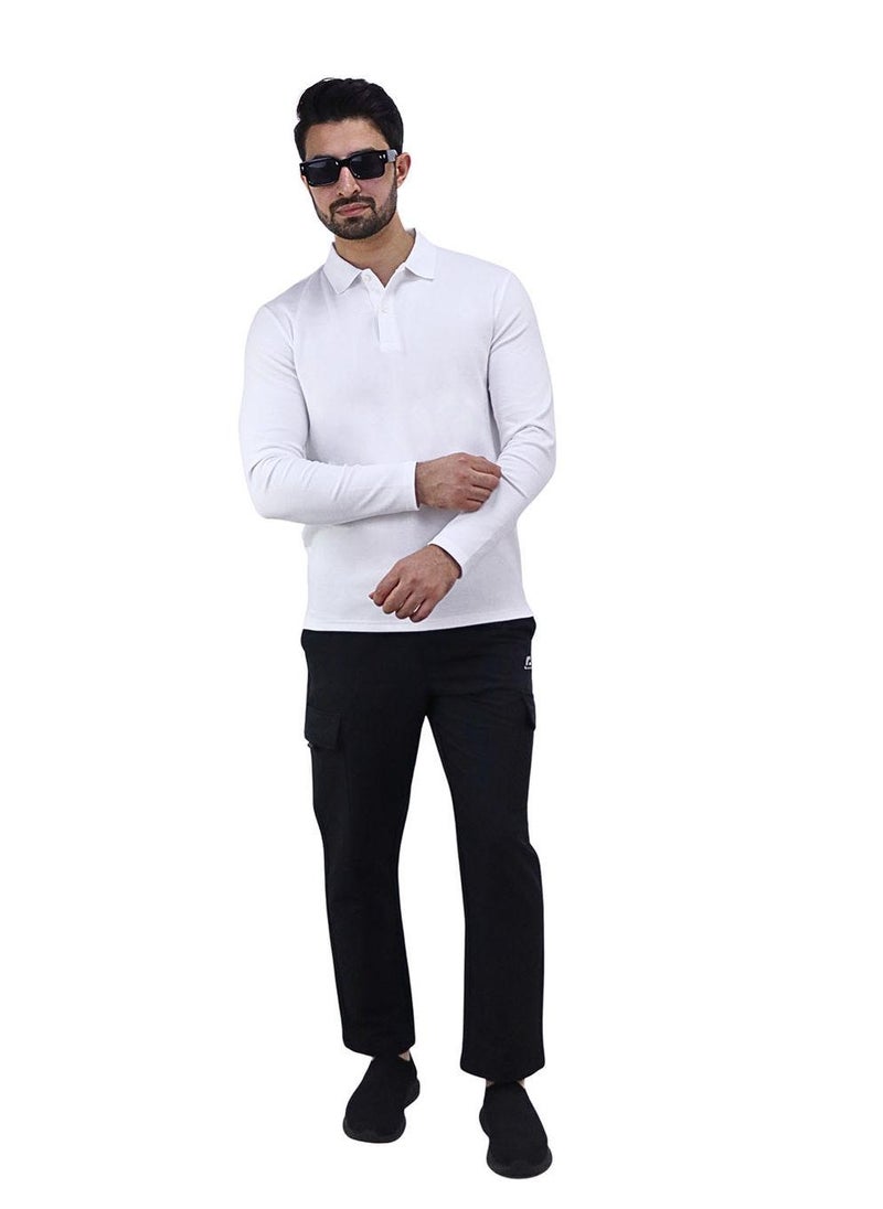 Men's Stretch Waffle Knit Polo Shirt