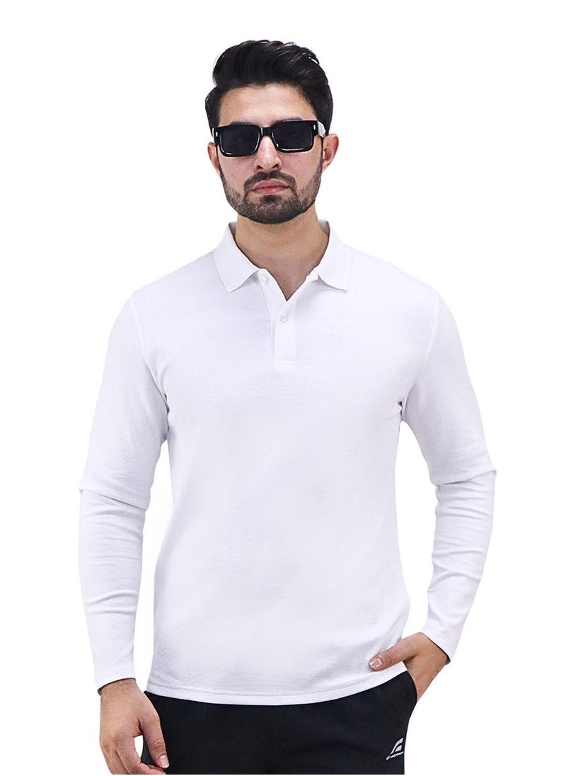 Men's Stretch Waffle Knit Polo Shirt