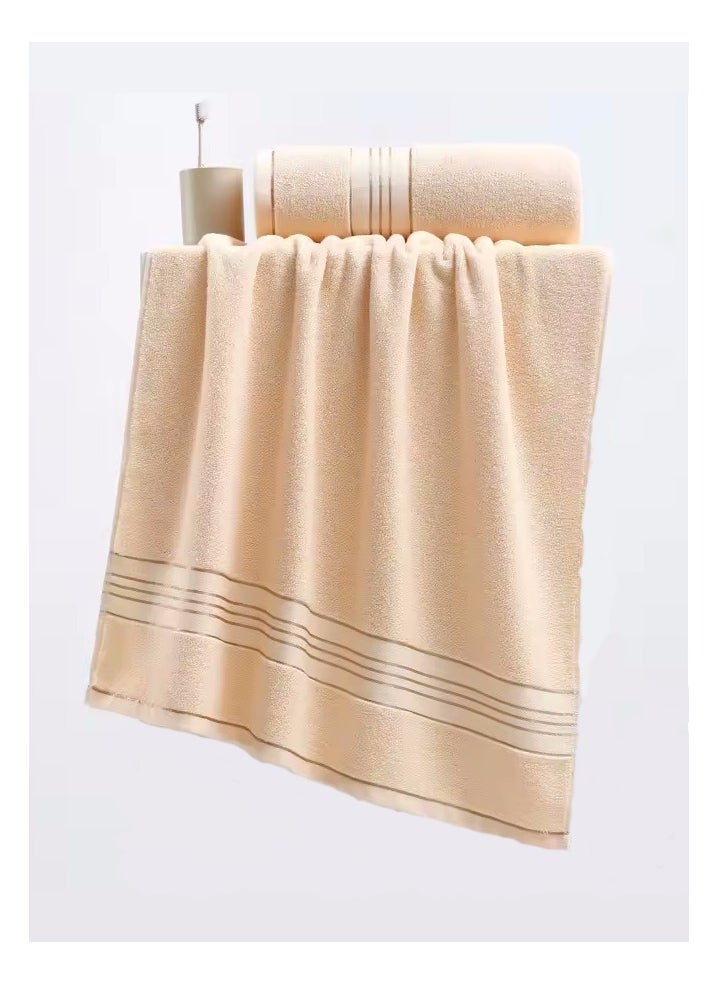 1 Piece - Luxury Soft 100% Cotton 400 GSM Bath Towels for Beach, Spa, Hotel, Bathroom 70 x 140cm (Light Ivory)