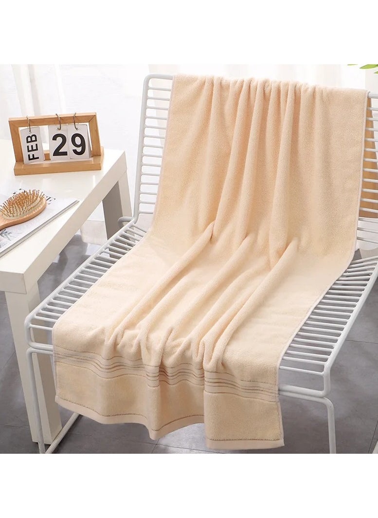 1 Piece - Luxury Soft 100% Cotton 400 GSM Bath Towels for Beach, Spa, Hotel, Bathroom 70 x 140cm (Light Ivory)