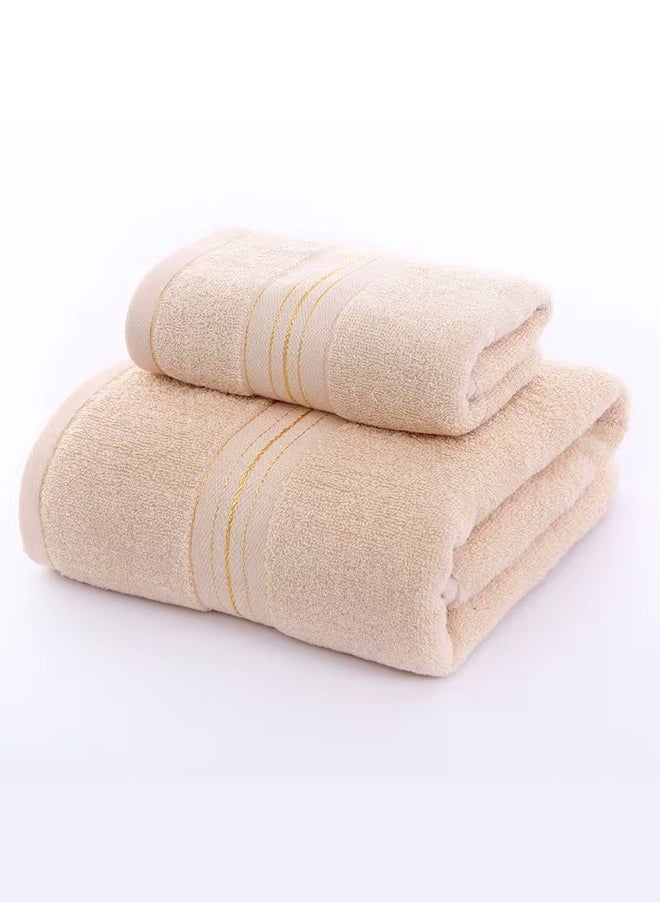 1 Piece - Luxury Soft 100% Cotton 400 GSM Bath Towels for Beach, Spa, Hotel, Bathroom 70 x 140cm (Light Ivory)