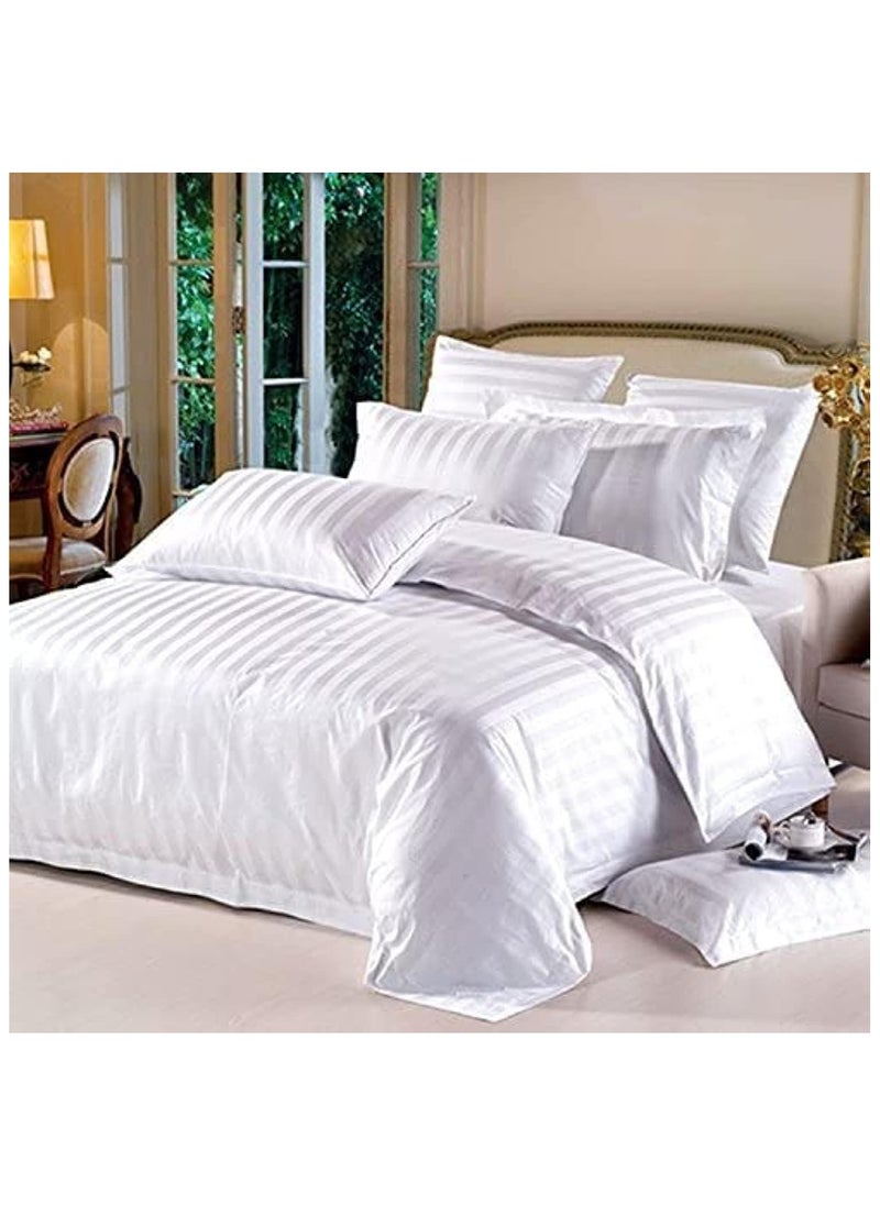 Somer Field - Bus Duvet Cover Set  Stripe Fabric White (Single Duvet Cover Set (02) Piece)