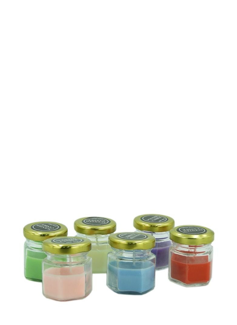 Scented Jar Candles (Set of 12 PCS) Handmade with Fragrance - Multi Scents