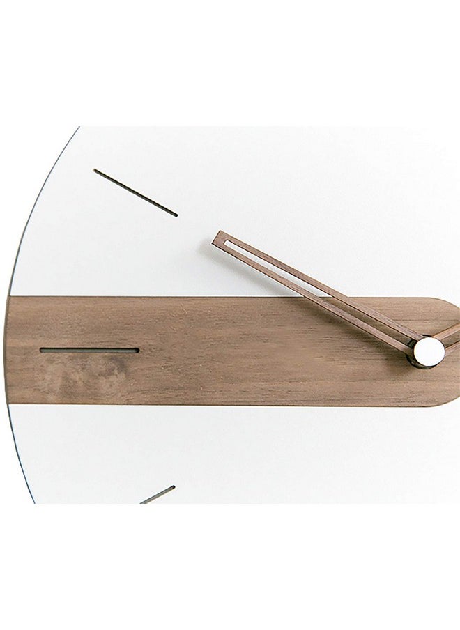 Modern Minimalist Exposed Wood Silent Wall Clock (Numberless)