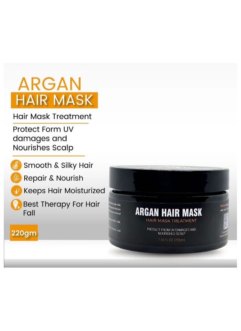 DR MED Argan Shampoo 350ml and Hair Mask 220g - The Professional Hair Care Duo for Enhanced Strength and Radiance (pack of 2)